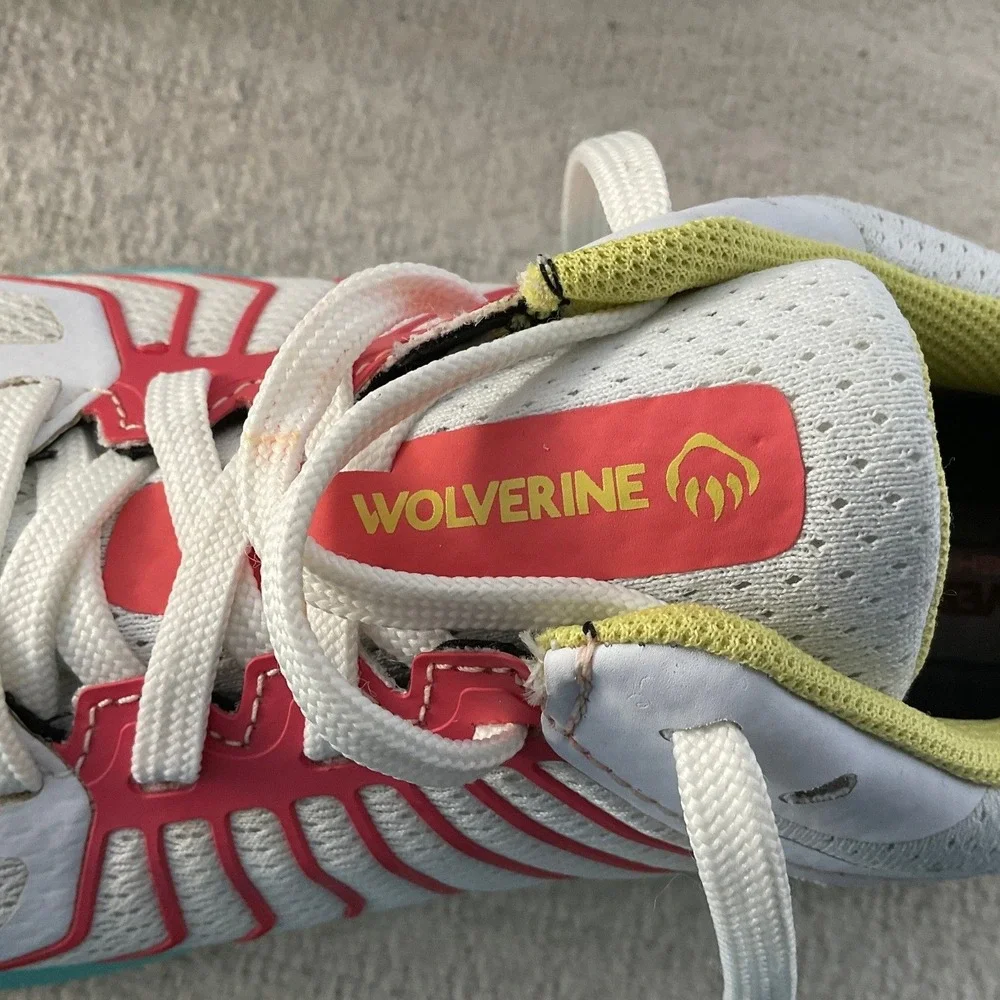 Wolverine Rev Duraspring‎ Women's 8.5 Carbon Safety Toe Work Shoes Pink Aqua